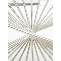 Table Basse Laser Argente-Verre Clair 120X60Cm