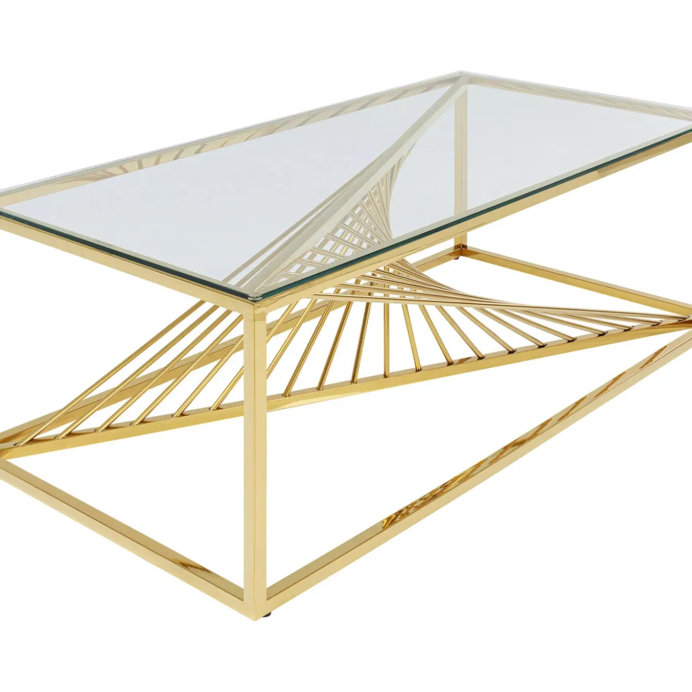 Table Basse Laser Dore 120X60Cm