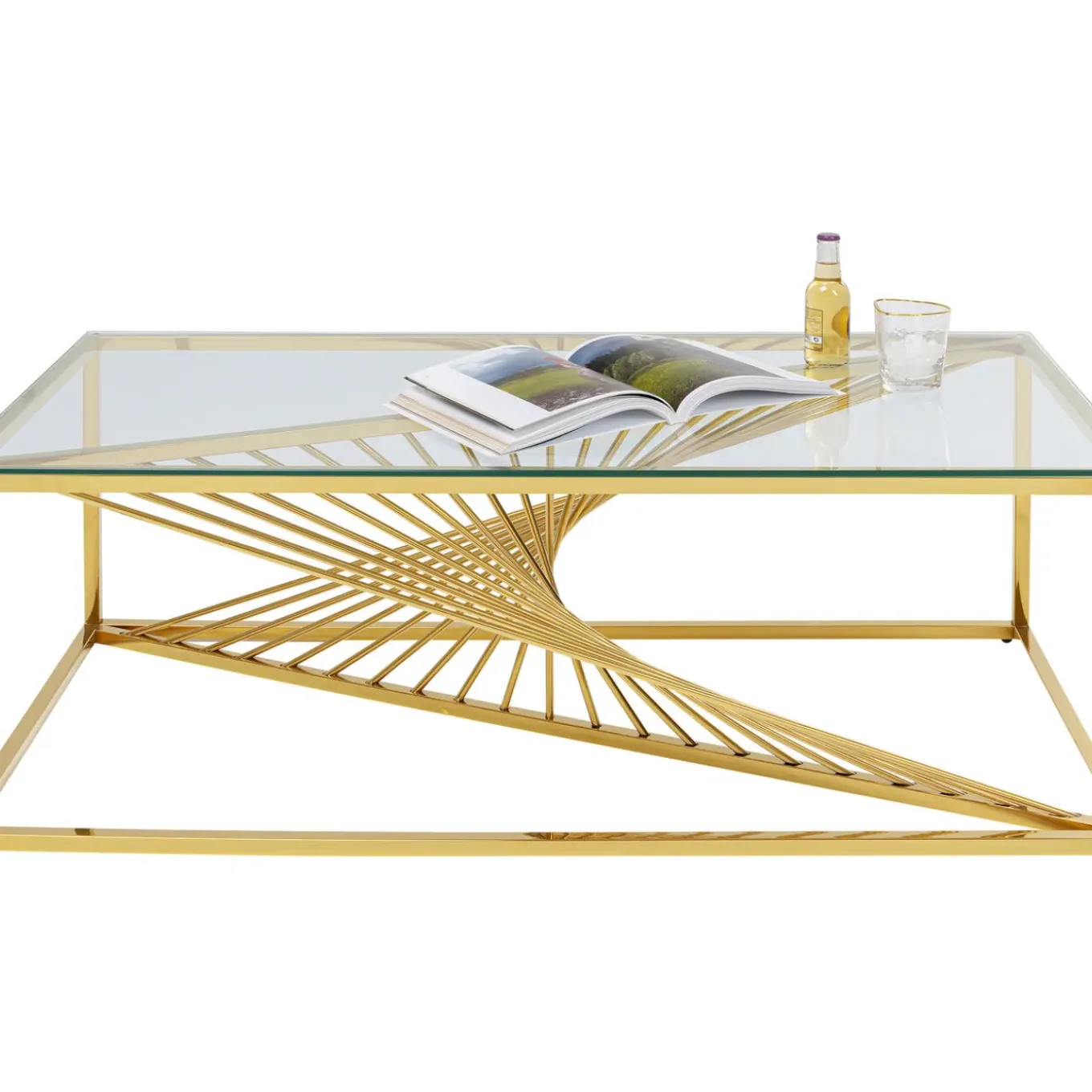 Table Basse Laser Dore 120X60Cm
