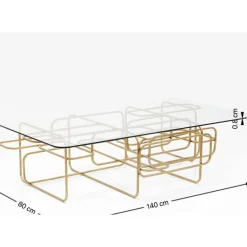 Table Basse Meander Dore 140X80