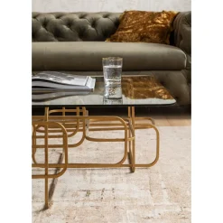 Table Basse Meander Dore 140X80