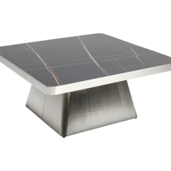 Table Basse Miler Argente 80X80Cm