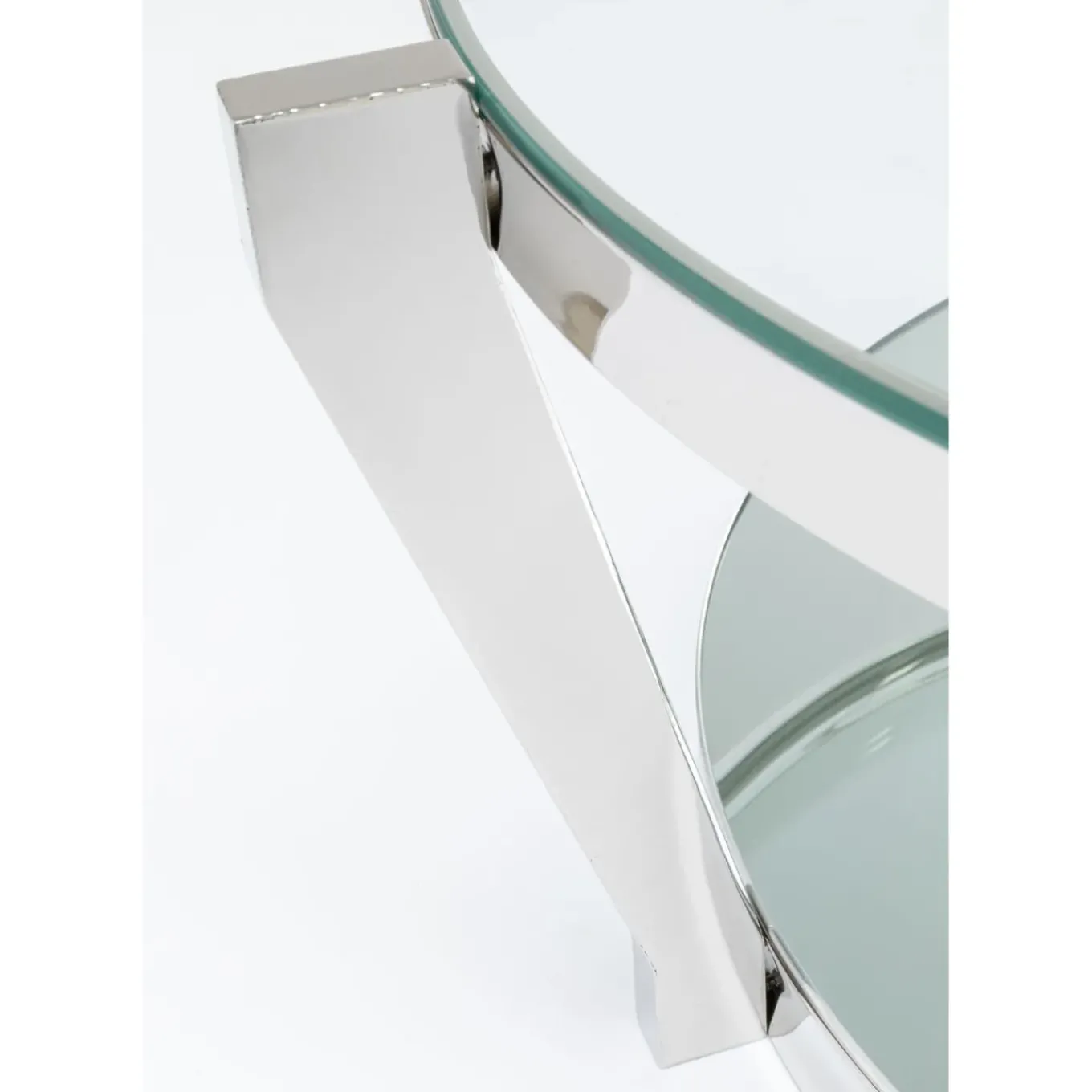 Table Basse Monocolo Argente O90Cm