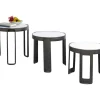 Table Basse Perelli Noir (3/Set)