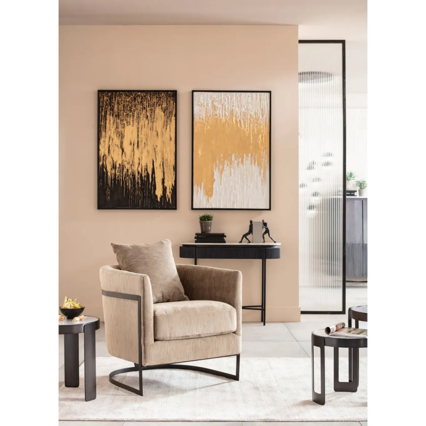 Table Basse Perelli Noir (3/Set)