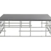 Table Basse Rome Argente 130X70Cm