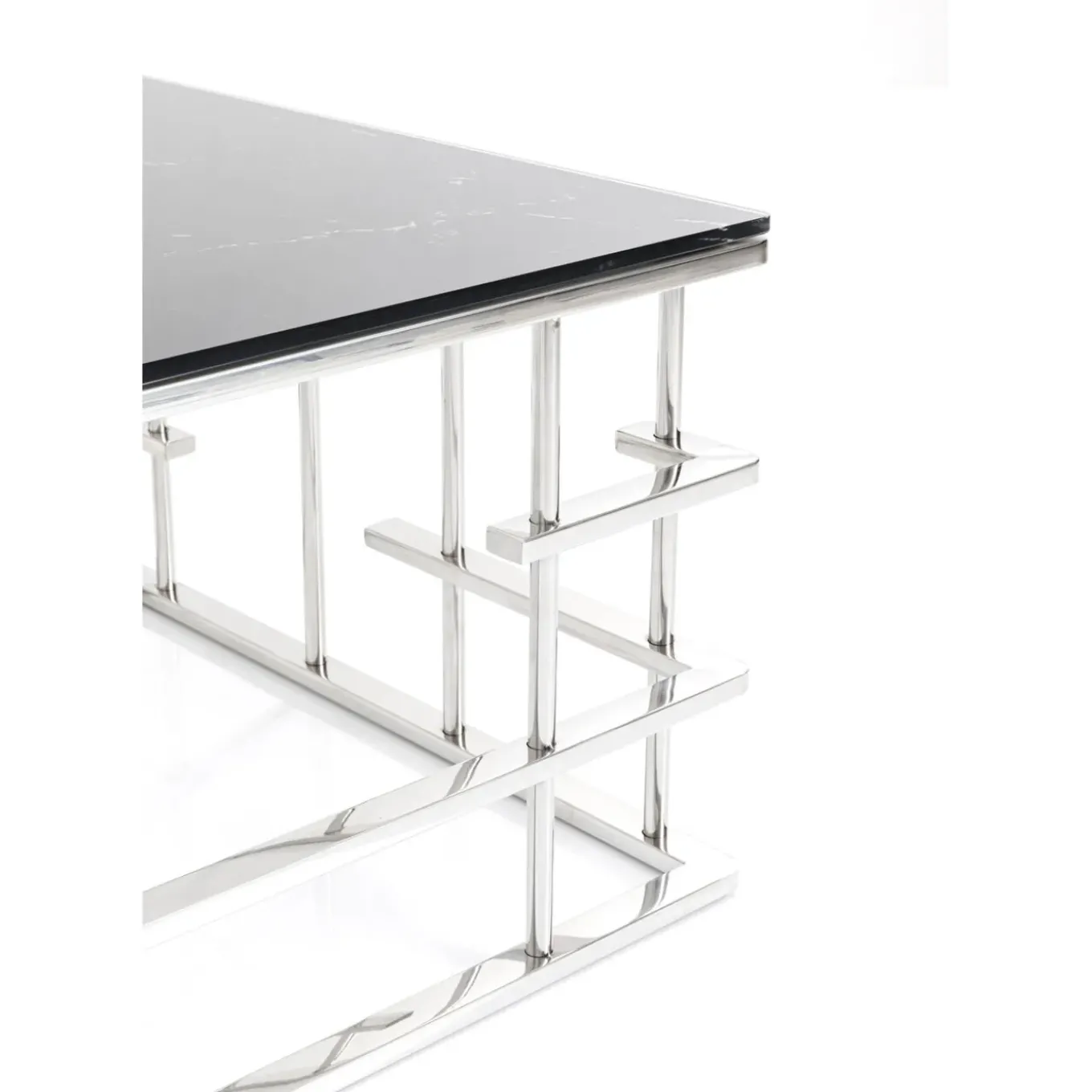 Table Basse Rome Argente 130X70Cm