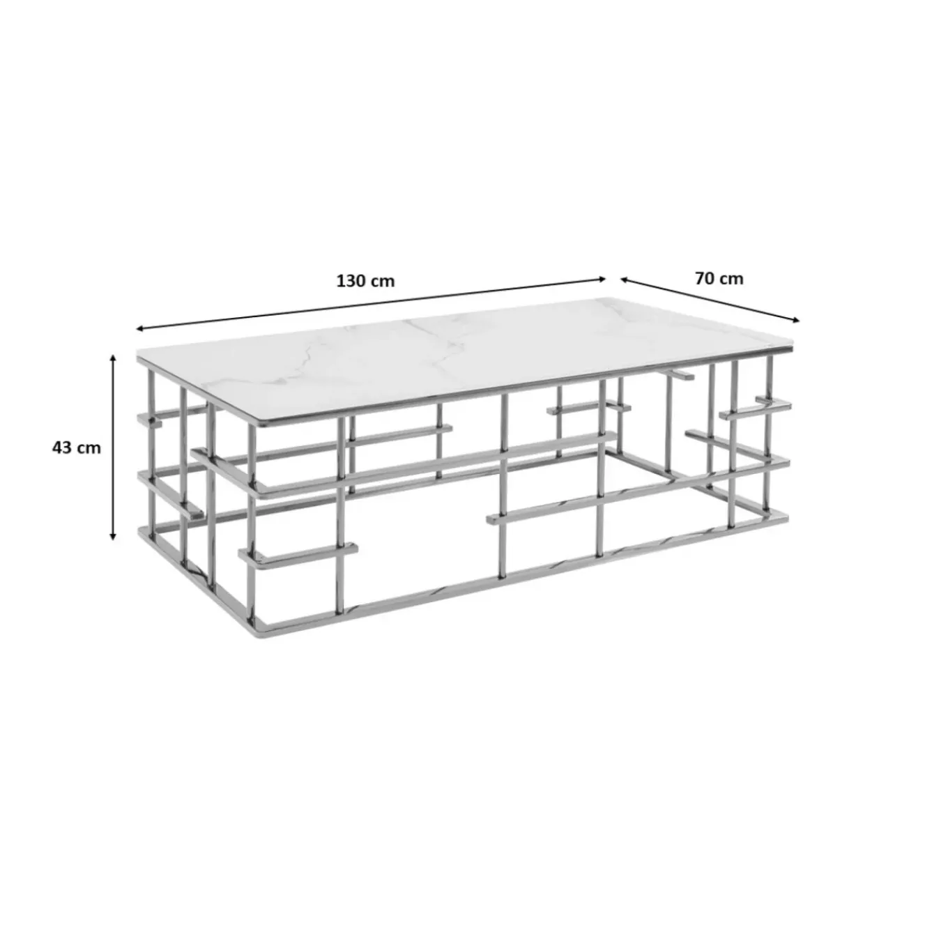 Table Basse Rome Dore 130X70Cm