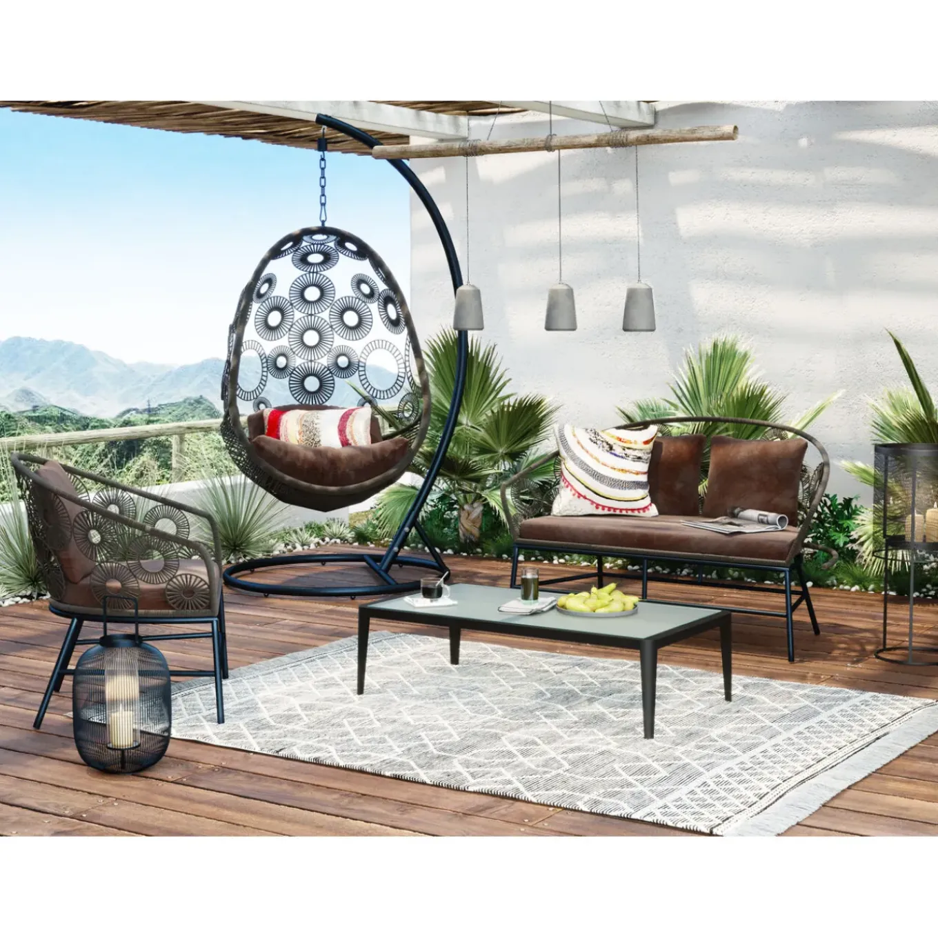 Table Basse Tiki Noir
