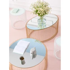Table Basse Wire Uno Laiton O80Cm