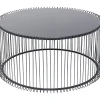 Table Basse Wire Uno Noir O80Cm