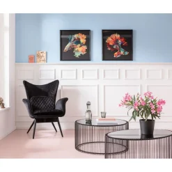 Table Basse Wire Uno Noir O80Cm