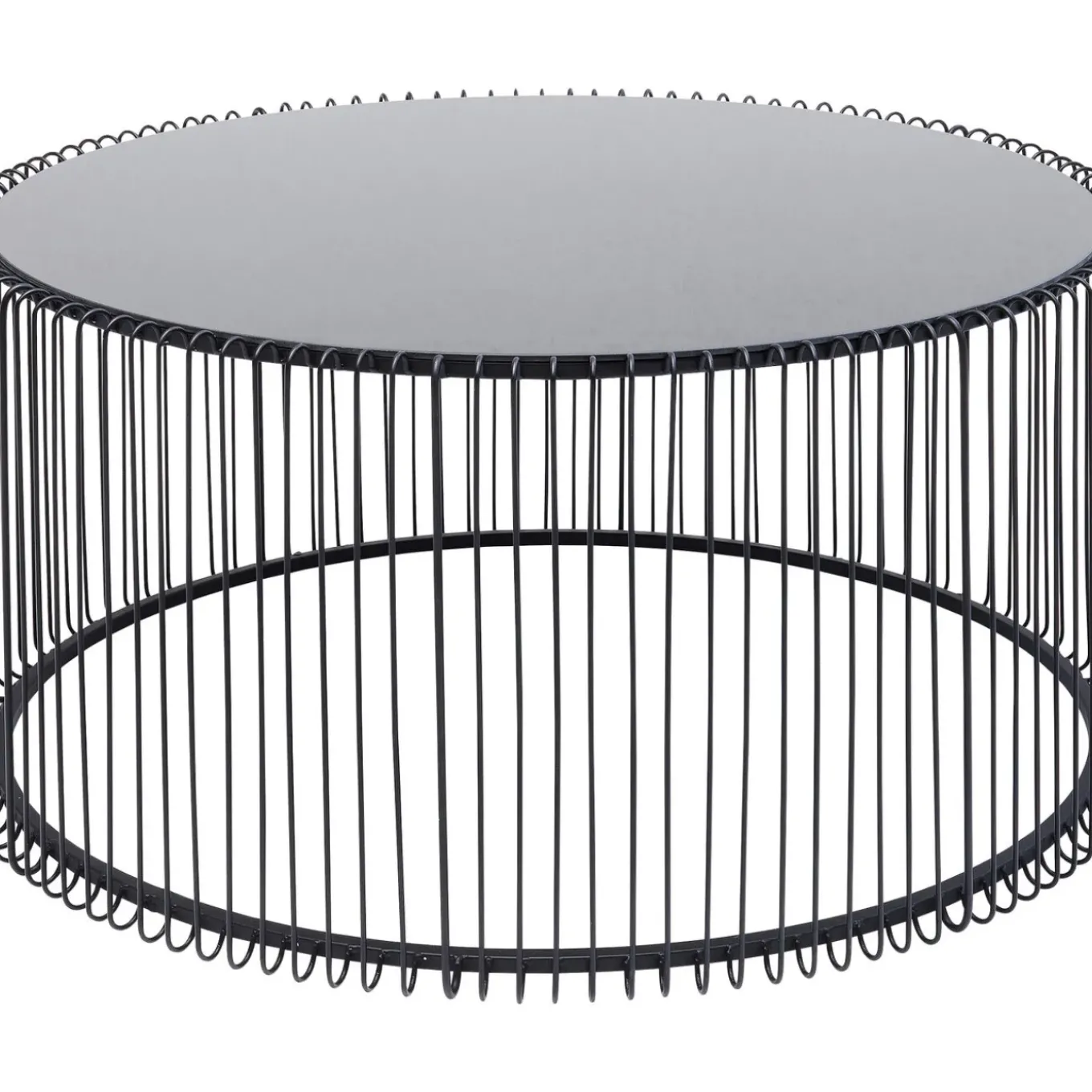 Table Basse Wire Uno Noir O80Cm