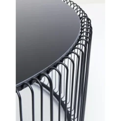 Table Basse Wire Uno Noir O80Cm