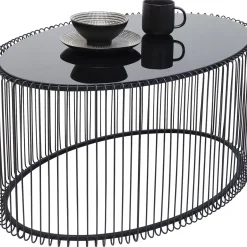Table Basse Wire Uno Noir 60X90Cm