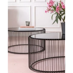Table Basse Wire Uno Noir 60X90Cm