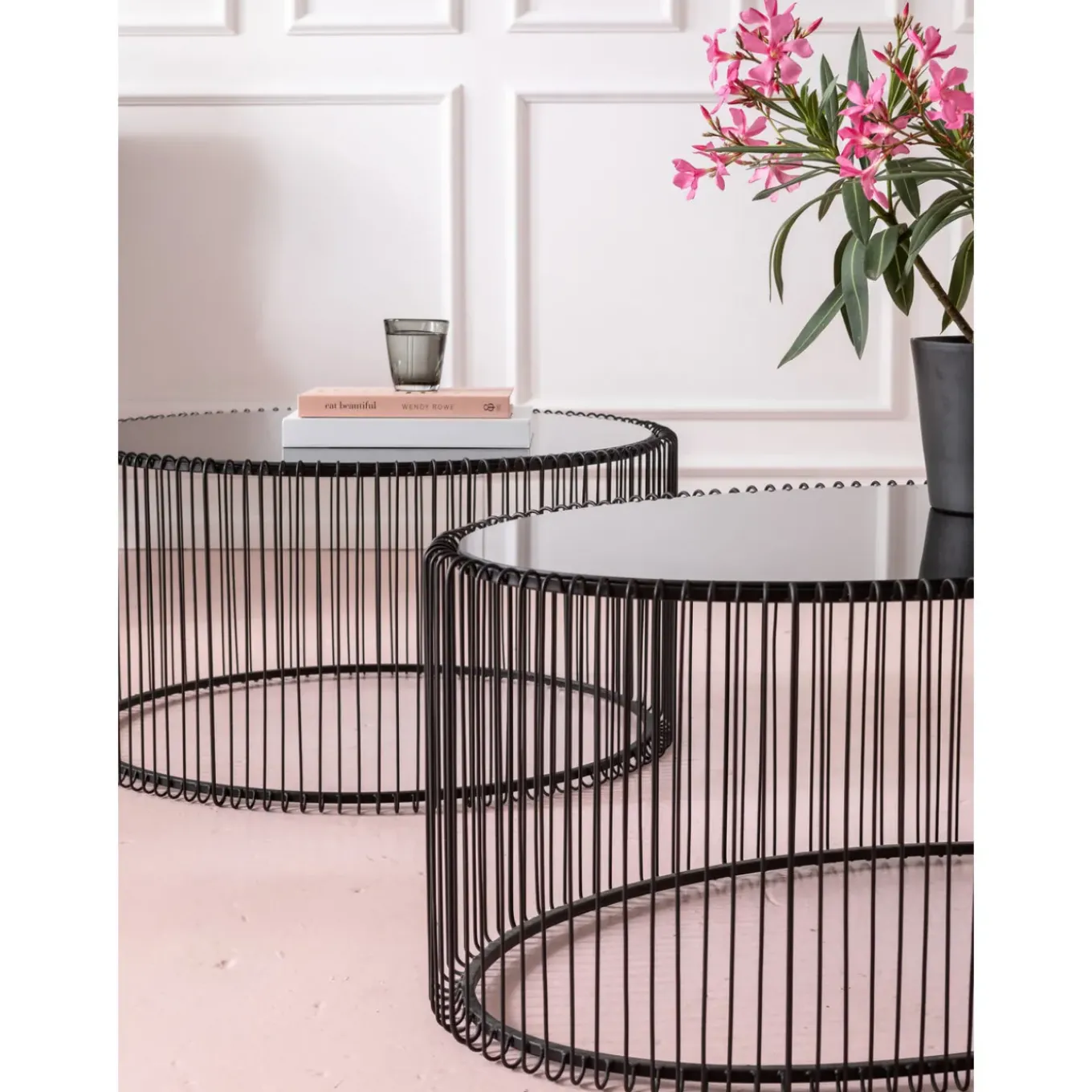 Table Basse Wire Uno Noir 60X90Cm