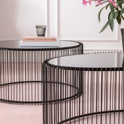 Table Basse Wire Uno Noir 60X90Cm