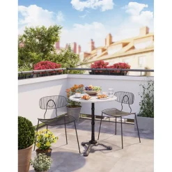 Table Bistrot Kaffeehaus Blanc O 60