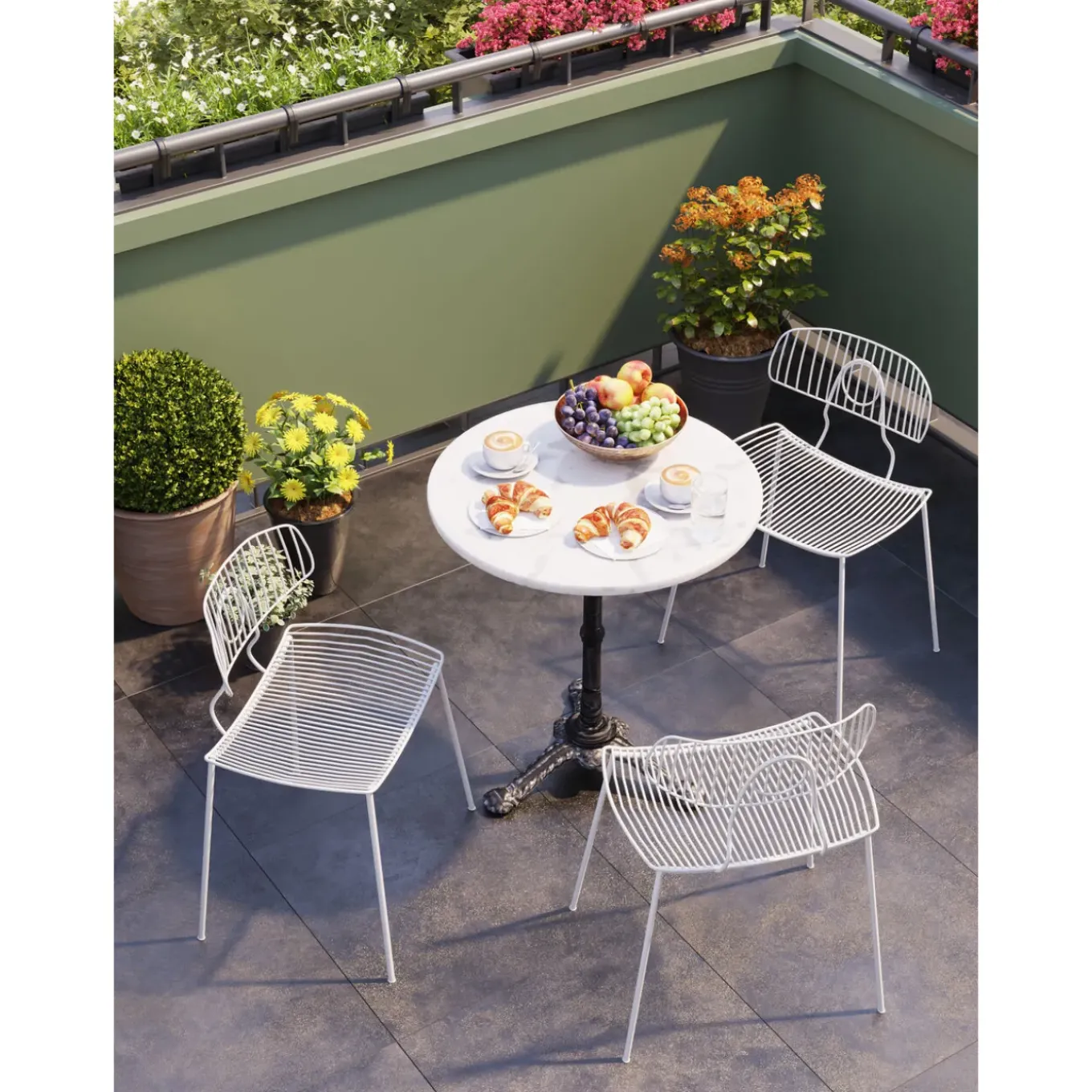 Table Bistrot Kaffeehaus Blanc O 60