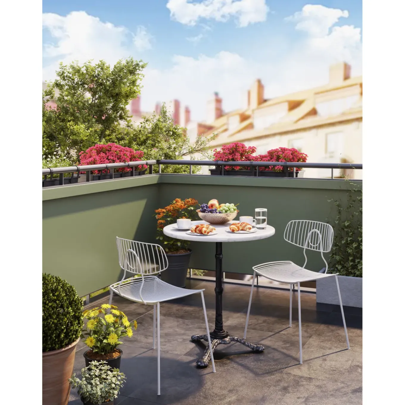 Table Bistrot Kaffeehaus Blanc O 60