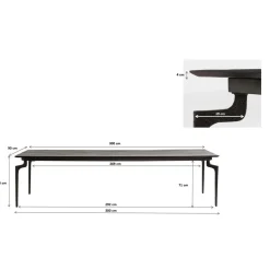 Table Bug 300X90Cm