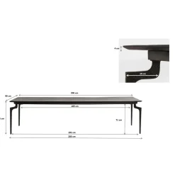 Table Bug 200X90Cm