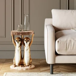 Table D Appoint Animal Meerkat Sisters O33Cm