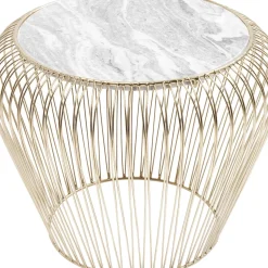 Table D Appoint Beam Marbre Gris-Laiton O43Cm