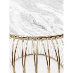 Table D Appoint Beam Marbre Gris-Laiton O43Cm
