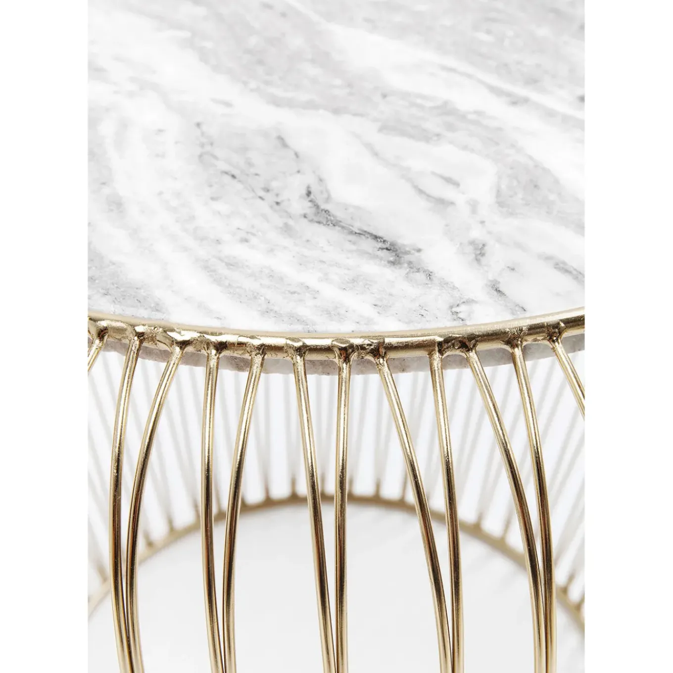 Table D Appoint Beam Marbre Gris-Laiton O43Cm