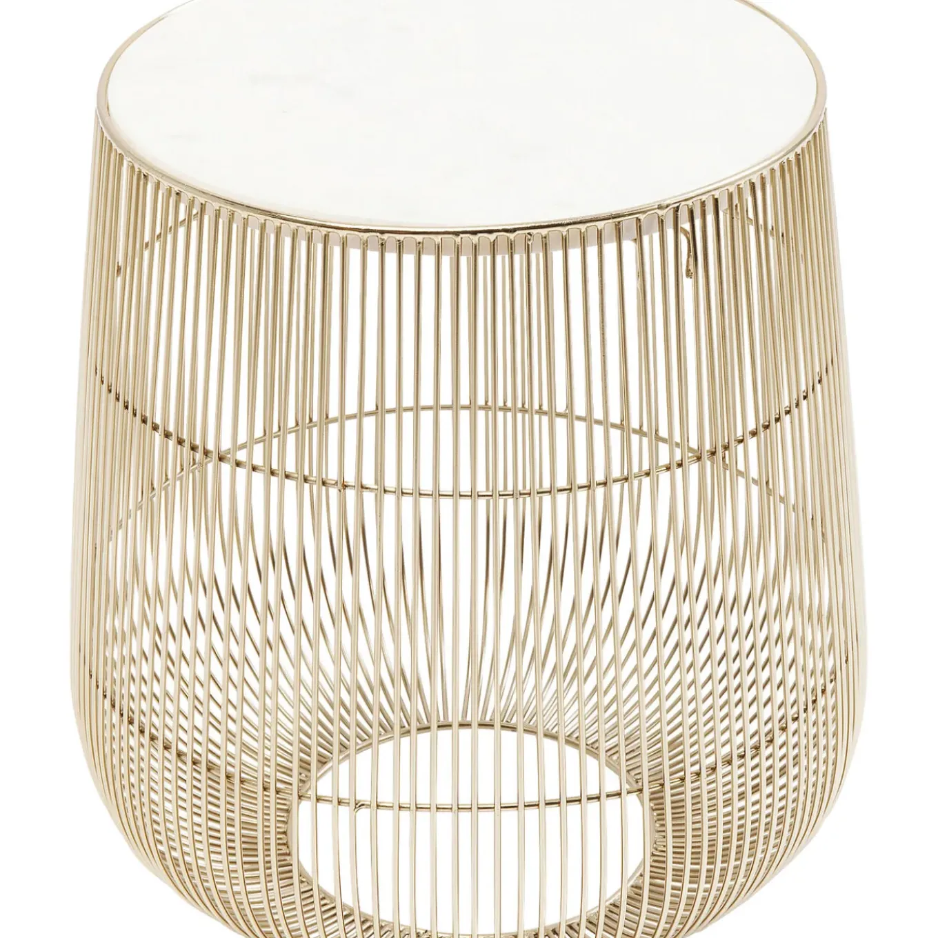 Table D Appoint Beam Marbre Blanc-Laiton O32Cm