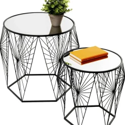 Table D Appoint Cobweb Noir (2/Set)