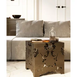 Table D Appoint Cubo Manifattura Bronze 42X42