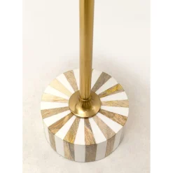 Table D Appoint Domero Cirque Laiton Blanc O25Cm