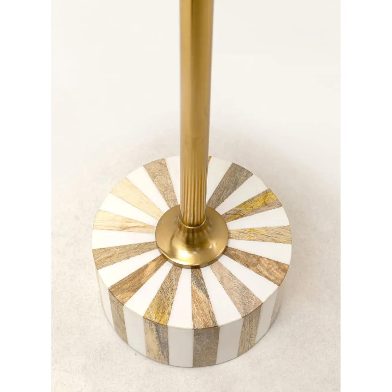 Table D Appoint Domero Cirque Laiton Blanc O25Cm