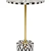 Table D Appoint Domero Star Noir Blanc O40Cm