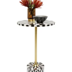 Table D Appoint Domero Star Noir Blanc O40Cm