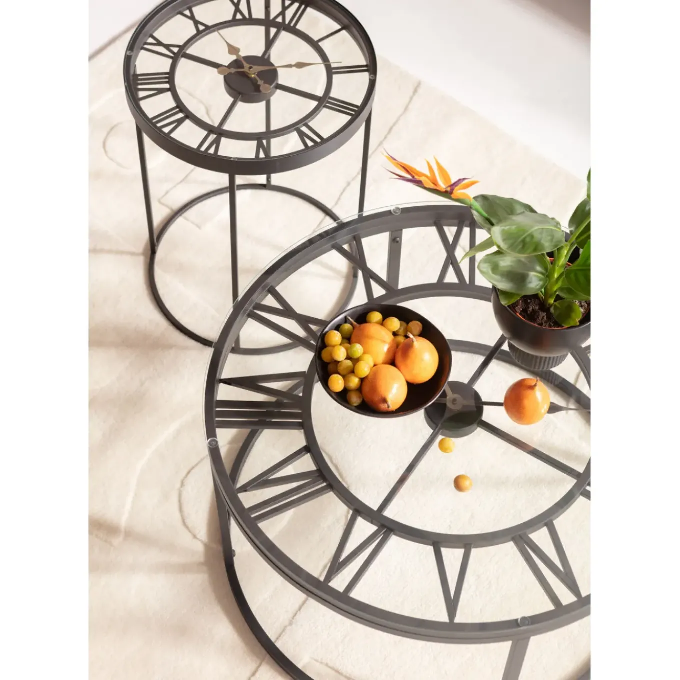 Table D Appoint Roman Noir O76Cm