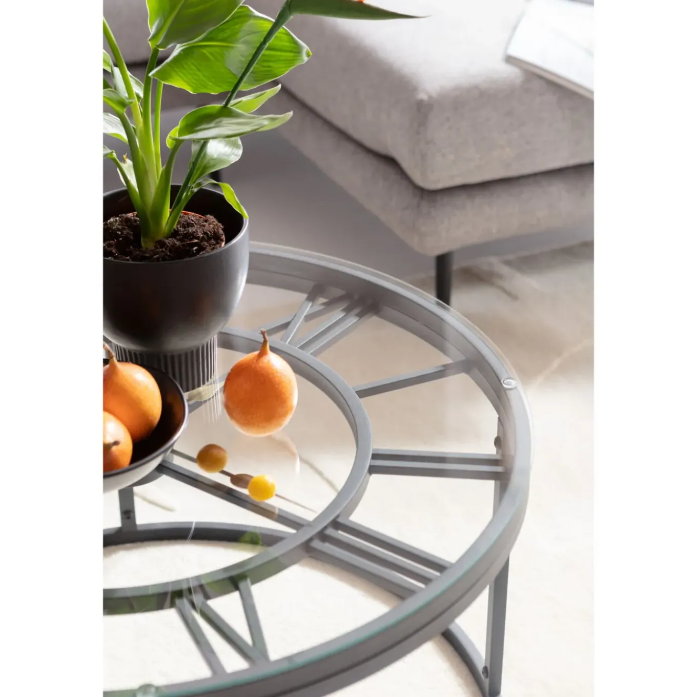 Table D Appoint Roman Noir O76Cm