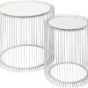 Table D Appoint Wire Argente (2/Set)