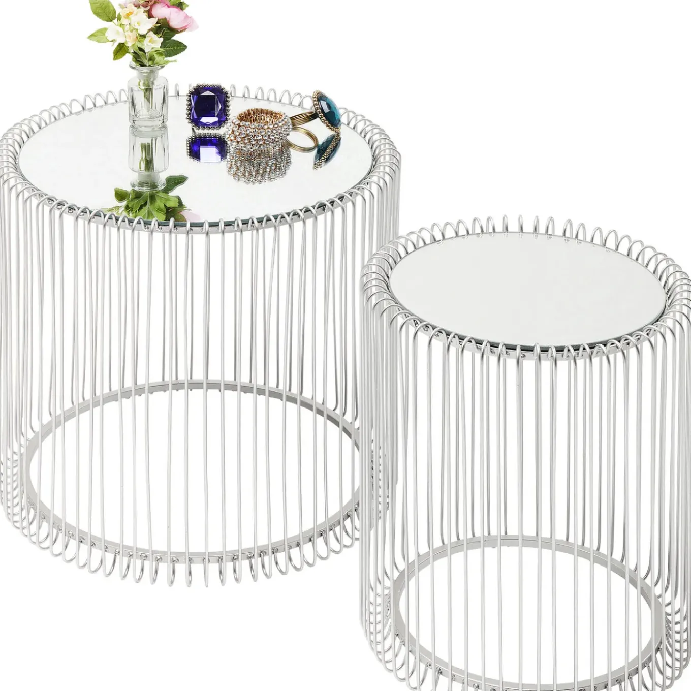 Table D Appoint Wire Argente (2/Set)