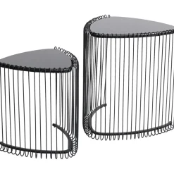 Table D Appoint Wire Triangle Noir (2/Set)