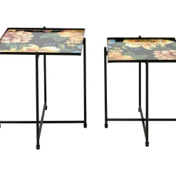 Table D Apppoint Flowers Garden Carre (2/Set)