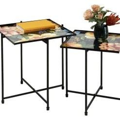 Table D Apppoint Flowers Garden Carre (2/Set)