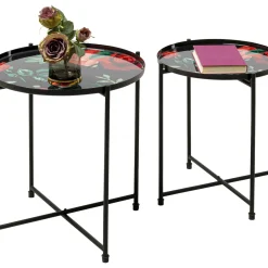 Table D Apppoint Flowers Garden Rond (2/Set)