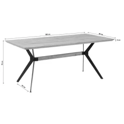 Table Downtown Noyer 180X90Cm