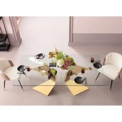 Table Gloria Gold 200X100Cm