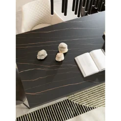 Table Gloria Noir Ceramique 200X100