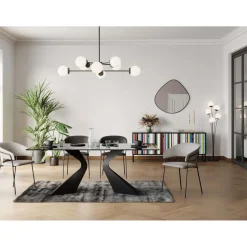 Table Gloria Noir 200X100Cm